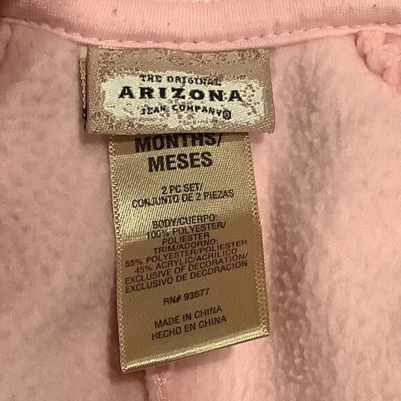 Arizona Jean Company Baby Girl Pink Lil Kitty Hooded Jumpsuit 3-6 Months - Picture 10 of 16